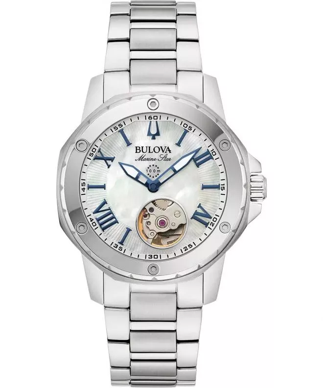 Hodinky dámske Bulova Marine Star Open Heart Automatic 96L326