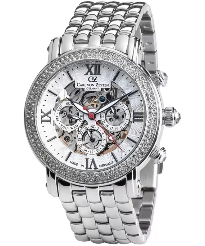 Hodinky dámske Carl von Zeyten Kniebis Skeleton Automatic CVZ0062WHMS