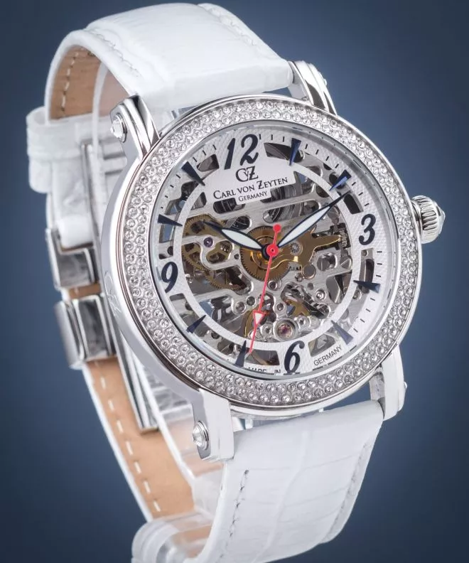 Hodinky Dámske Carl von Zeyten Wolfach Skeleton Automatic CVZ0061WH