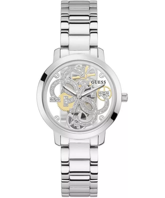 Hodinky dámske Guess Quattro Clear Skeleton GW0300L1
