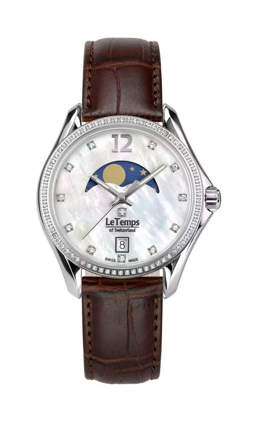 Hodinky dámske Le Temps Sport Elegance Moon Phase LT1030.16BL02