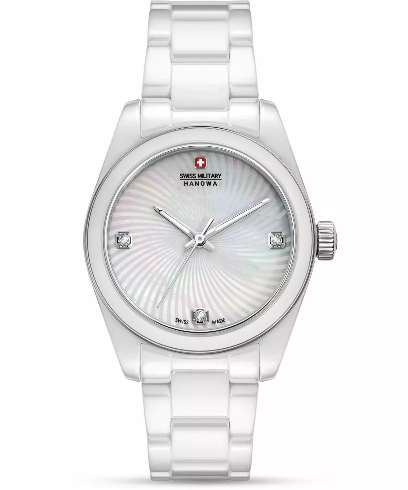 Hodinky dámske Swiss Military Hanowa Swiss Recruit Lady Diamonds Ceramic SMWLG0005101