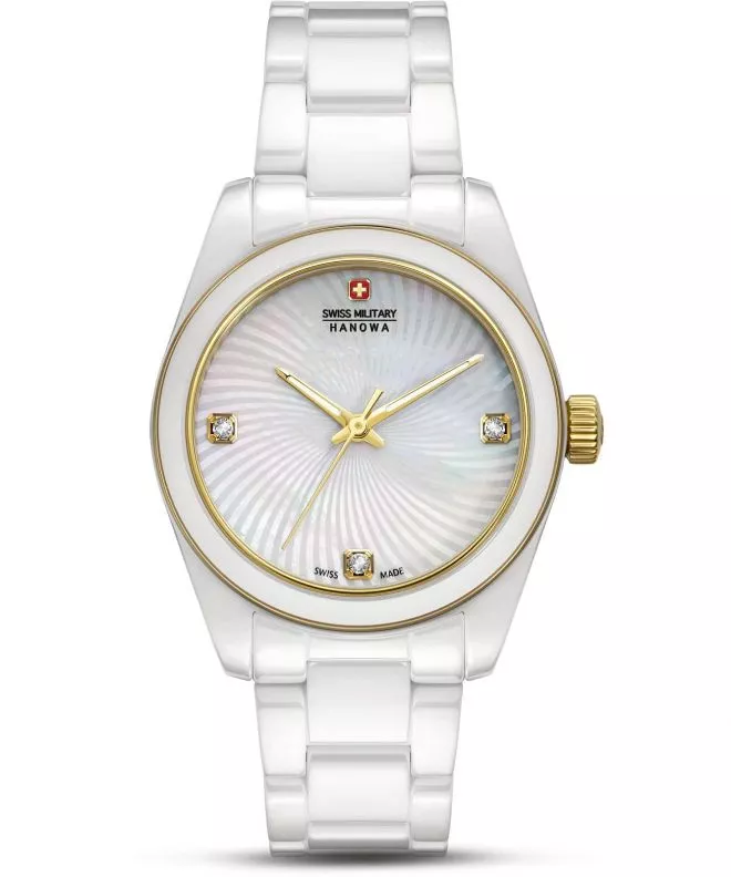 Hodinky dámske Swiss Military Hanowa Swiss Recruit Lady Diamonds Ceramic SMWLG0005102