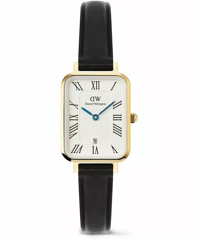 Hodinky dámske Daniel Wellington Quadro Roman Numerals Date Sheffield Gold DW00100865