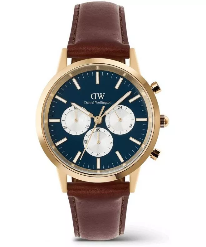 Hodinky pánske Daniel Wellington Iconic St Mawes Arctic Panda Gold Chronograph DW00100875