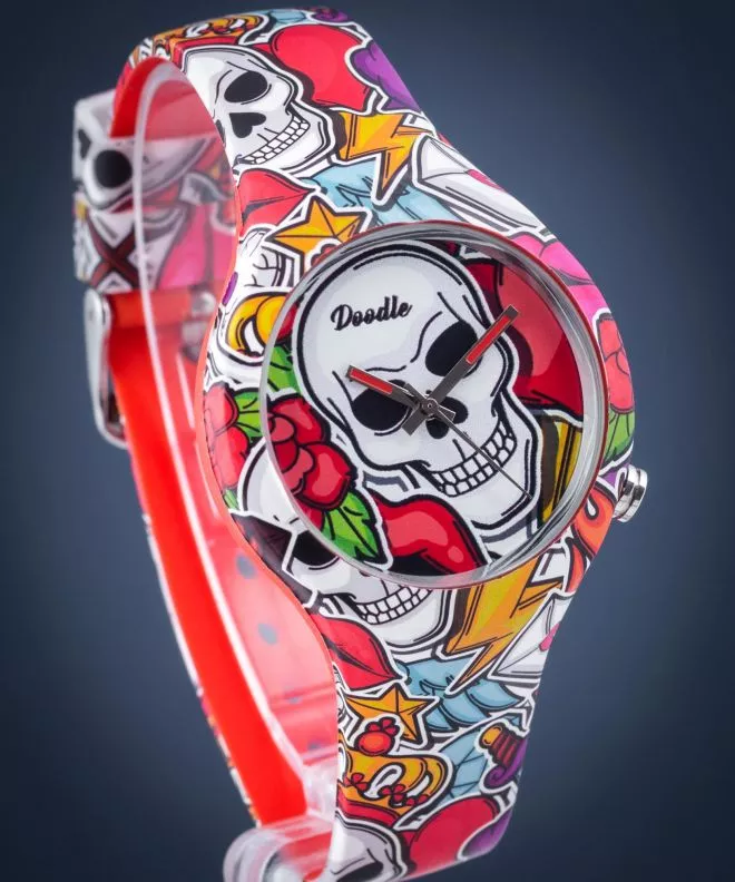 Hodinky Unisex Doodle Skull Mood DOSK003