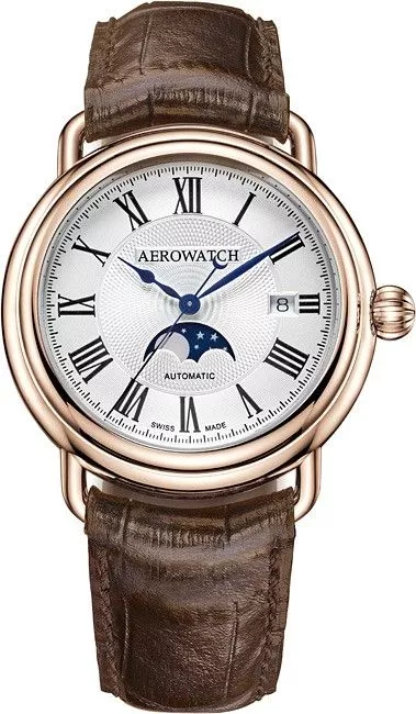 Hodinky Pánske Aerowatch 1942 Moon Phases Automatic 77983-RO01