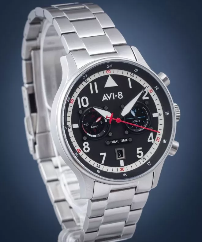 Hodinky Pánske AVI-8 Hawker Hurricane Carey Dual Time Rangoon AV-4088-11