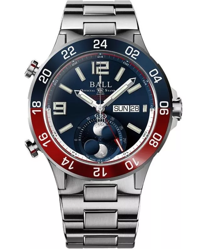 Hodinky pánske Ball Roadmaster Marine GMT Moon Phase Limited Edition DG3220A-S1CJ-BE