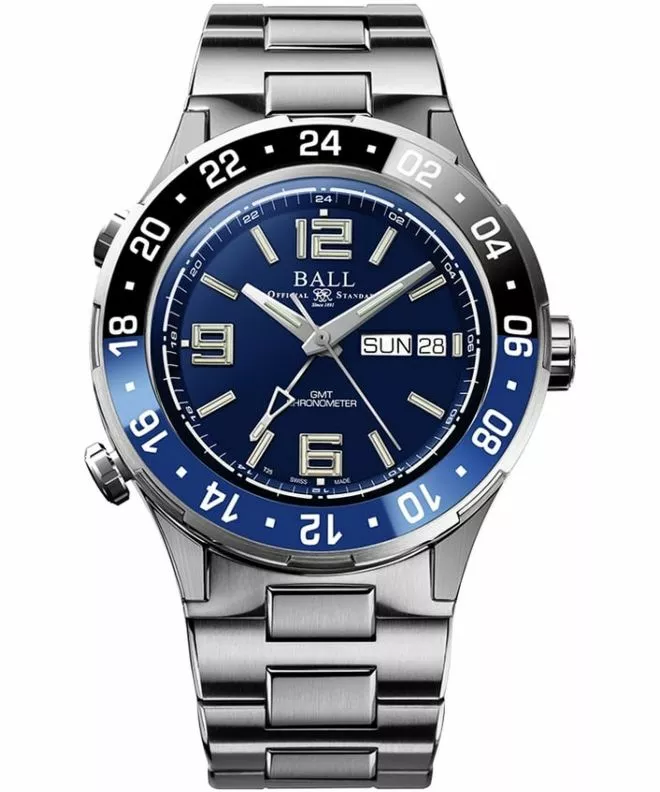 Hodinky pánske Ball Roadmaster Marine GMT Titanium Automatic Limited Edition DG3000A-S1CJ-BE