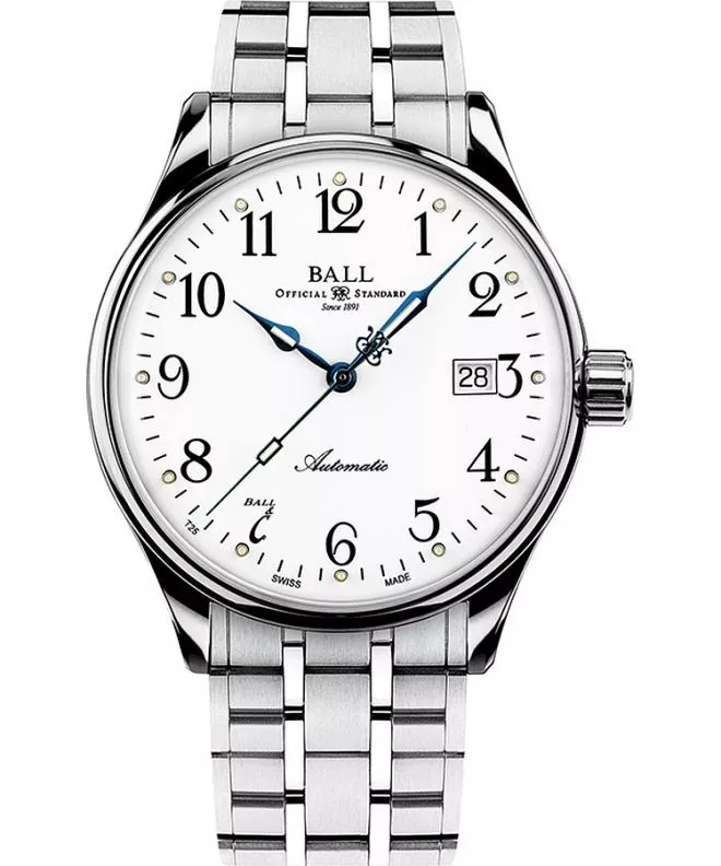Hodinky pánske Ball Trainmaster Standard Time 135 Anniversary Automatic Limited NM3288D-SJ-WH