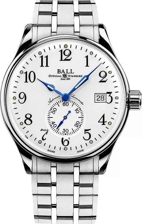 Hodinky pánske Ball Trainmaster Standard Time NM3888D-S1CJ-WH