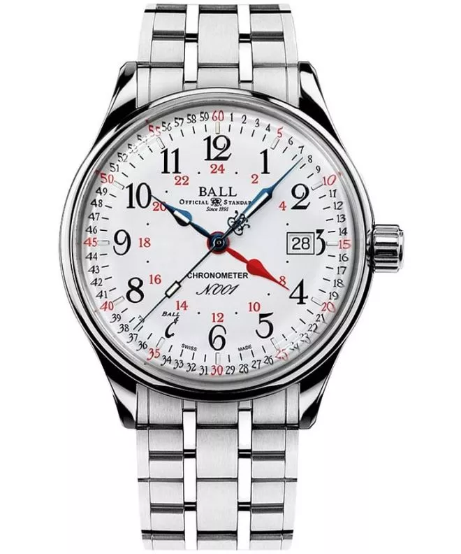 Hodinky pánske Ball Trainmaster Standard Time GMT NM3888D-S5CJ-WH