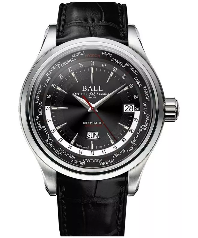 Hodinky Pánske Ball Trainmaster Worldtime GM2020D-LL1FCJ-BK