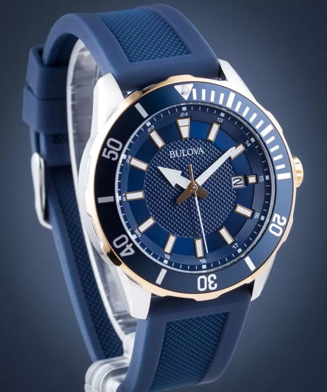Hodinky pánske Bulova Diver Gold Blue 100m 98B345