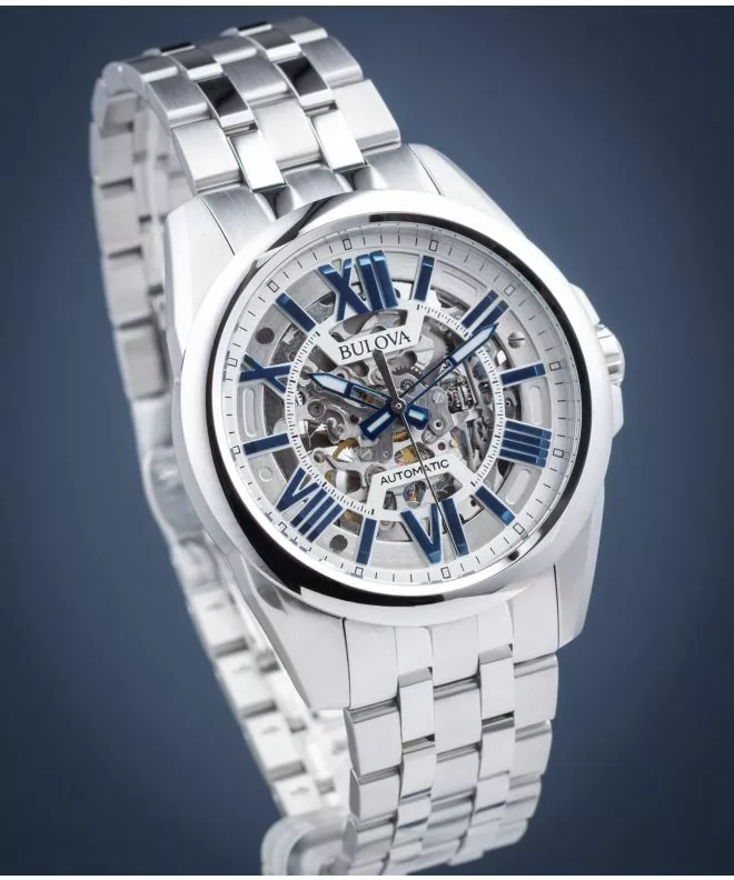 Hodinky pánske Bulova Skeleton Automatic Open Heart 96A187