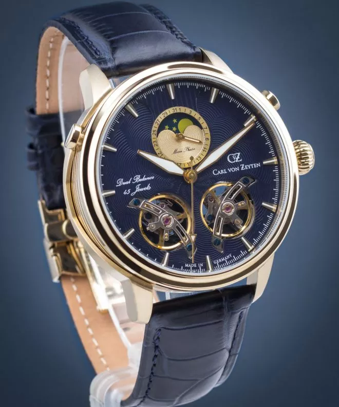 Hodinky pánske Carl von Zeyten Durbach Twin Balance Automatic CVZ0060GBL