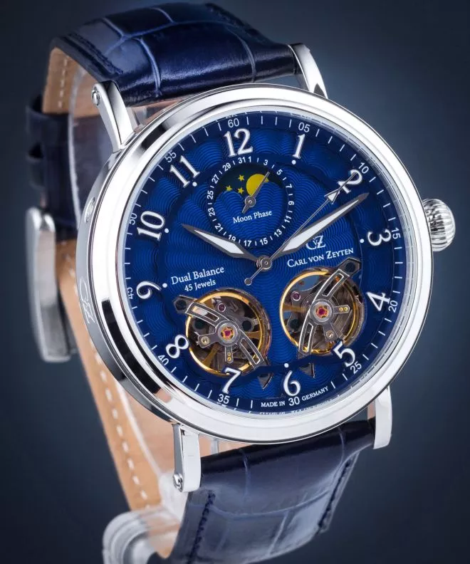 Hodinky pánske Carl von Zeyten Murg Moonphase Automatic CVZ0054BL
