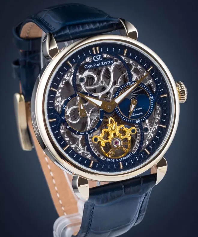 Hodinky Pánske Carl von Zeyten Zeyten Neukirch Skeleton Automatic CVZ0005GBL (CVZ0005GBLS)