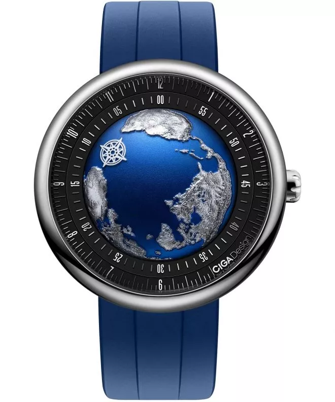 Hodinky pánske Ciga Design U Series Blue Planet II Atlantic Titanium Automatic GPHG 2021 U039-TU01-W6U