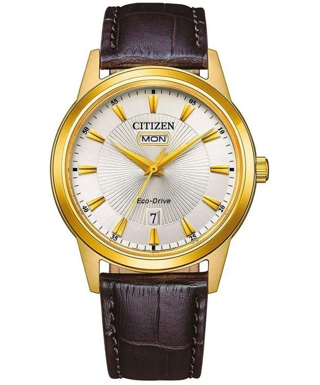 Hodinky pánske Citizen Leather Eco-Drive AW0102-13AC (AW0102-13AE)