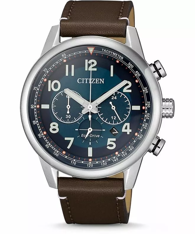 Hodinky pánske Citizen Leather Eco-Drive Chronograph CA4420-13L