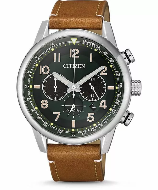 Hodinky pánske Citizen Leather Eco-Drive Chronograph CA4420-21X