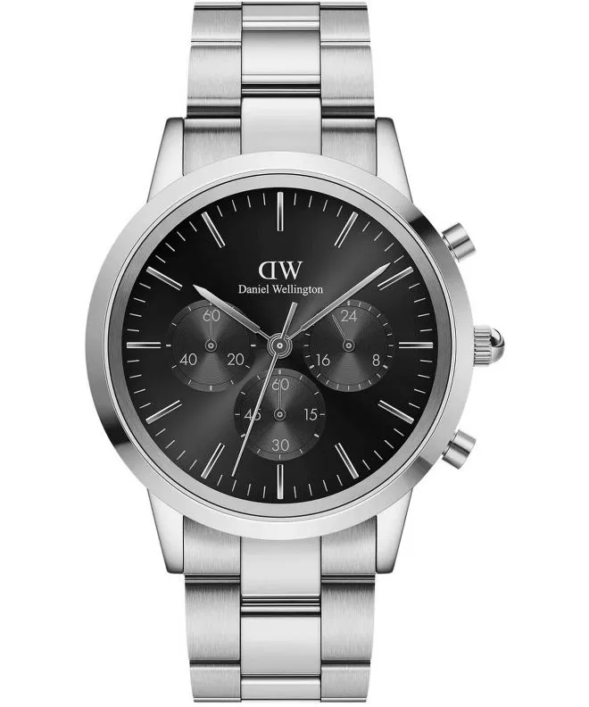 Hodinky pánske Daniel Wellington Iconic Chronograph Link Onyx S 42 DW00100645
