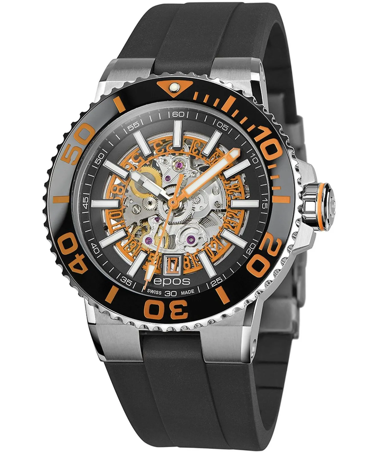 Hodinky pánske Epos Sportive Diver Skeleton Automatic 3441.135.99.15.55