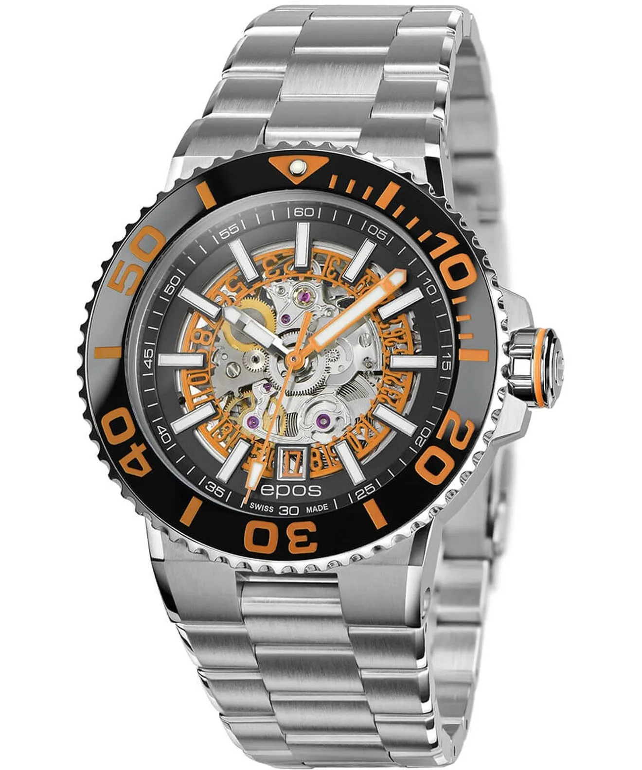 Hodinky pánske Epos Sportive Diver Skeleton Automatic 3441.135.99.15.30