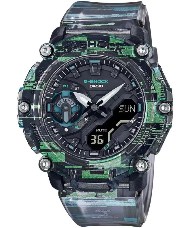 Hodinky Pánske Casio G-Shock Digital Glitch Carbon Core Guard GA-2200NN-1AER