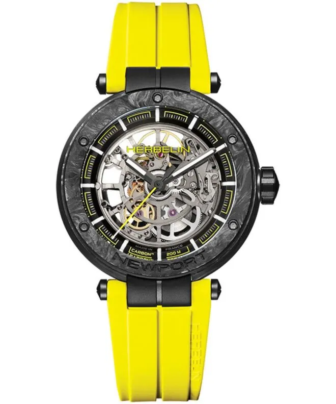 Hodinky pánske Herbelin Newport Carbon Skeleton Titanium Automatic Limited Edition 1888SQCTN14CY