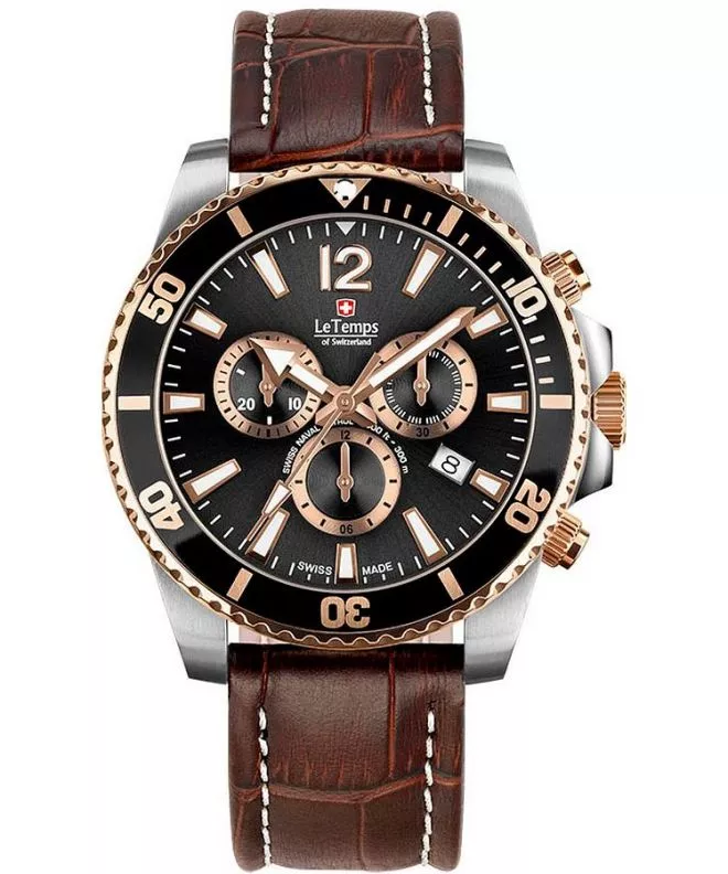 Hodinky pánske Le Temps Swiss Naval Patrol Chrono LT1044.45BL52