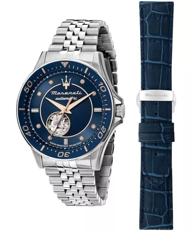Hodinky pánske Maserati Sfida Open Heart Automatic SET R8823140013