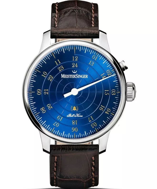 Hodinky pánske Meistersinger Bell Hora Medium Blue with Gold BHO918G_SG02