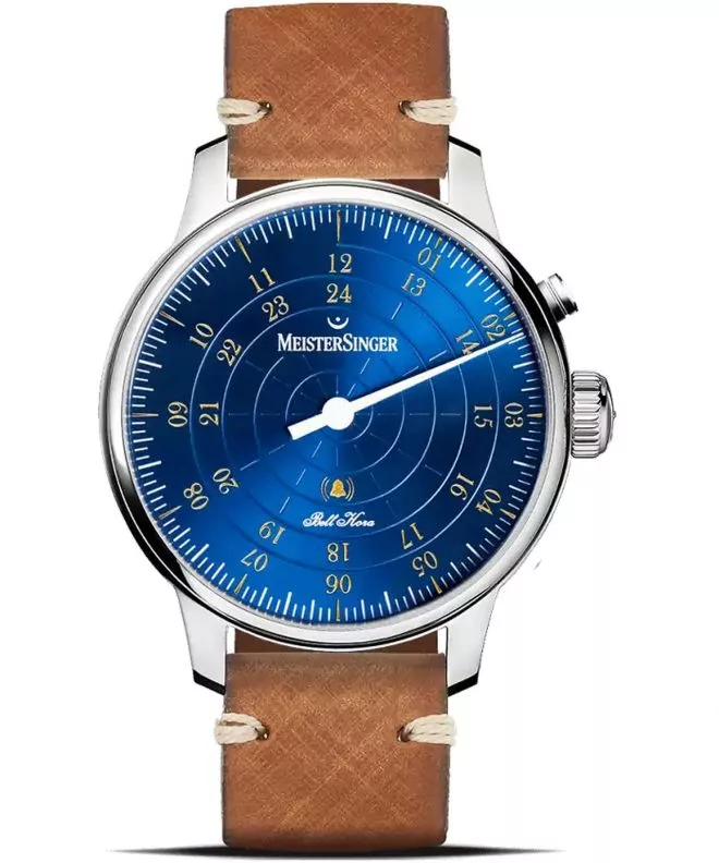 Hodinky pánske Meistersinger Bell Hora Medium Blue with Gold BHO918G_SVSL03