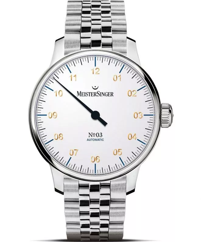 Hodinky pánske Meistersinger N°03 White Automatic AM901G_MGB20