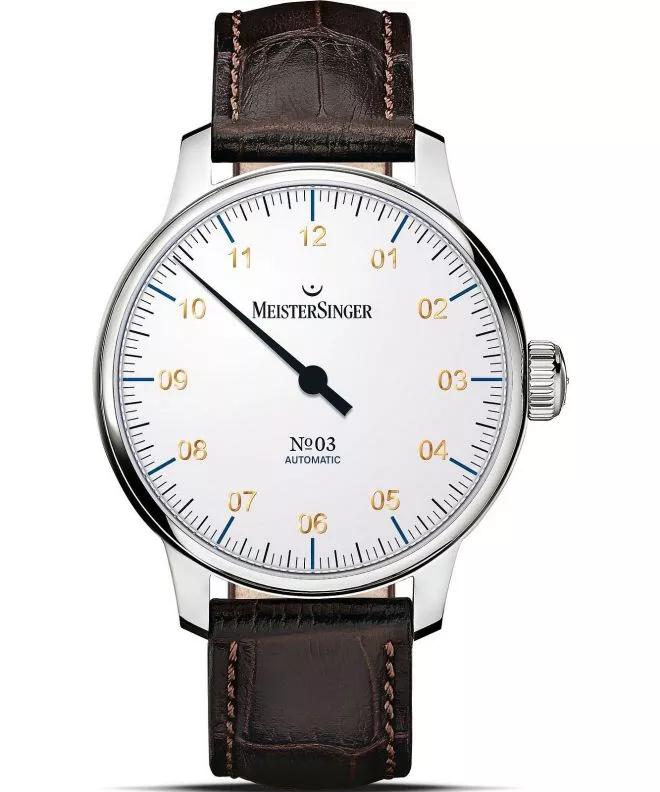 Hodinky pánske Meistersinger N°03 White Automatic AM901G_SG02