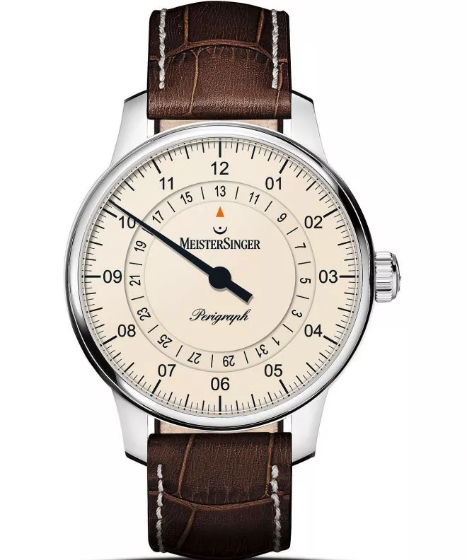 Hodinky pánske Meistersinger Perigraph - 38mm Ivory BM1103_SG012W