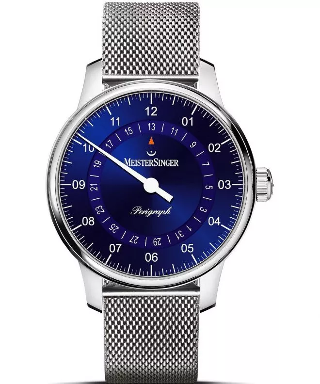 Hodinky pánske Meistersinger Perigraph - 38mm Sunburst Blue BM1108_MLN18