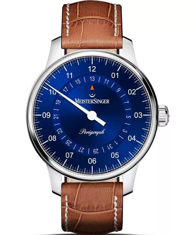 Hodinky pánske Meistersinger Perigraph - 38mm Sunburst Blue BM1108_SG013W
