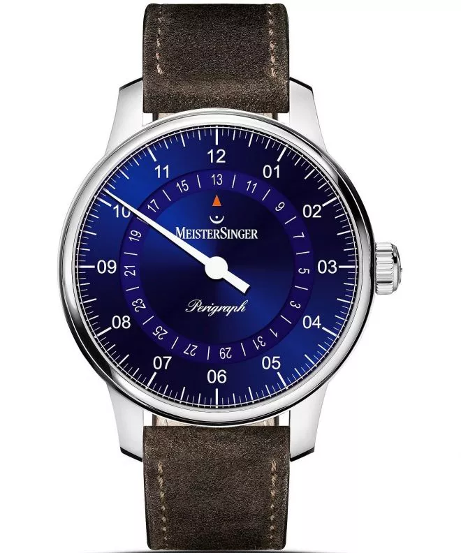 Hodinky pánske Meistersinger Perigraph - 38mm Sunburst Blue BM1108_SV12