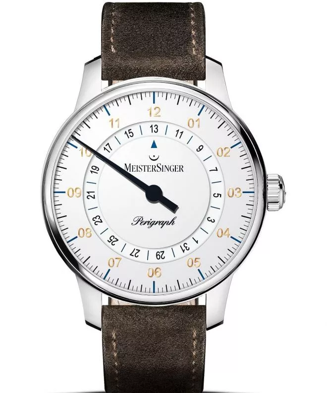 Hodinky pánske Meistersinger Perigraph - 38mm White BM1101G_SV12