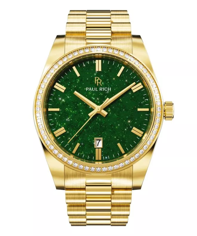 Hodinky pánske Paul Rich Legacy Aventurine Gold Green 783385960793