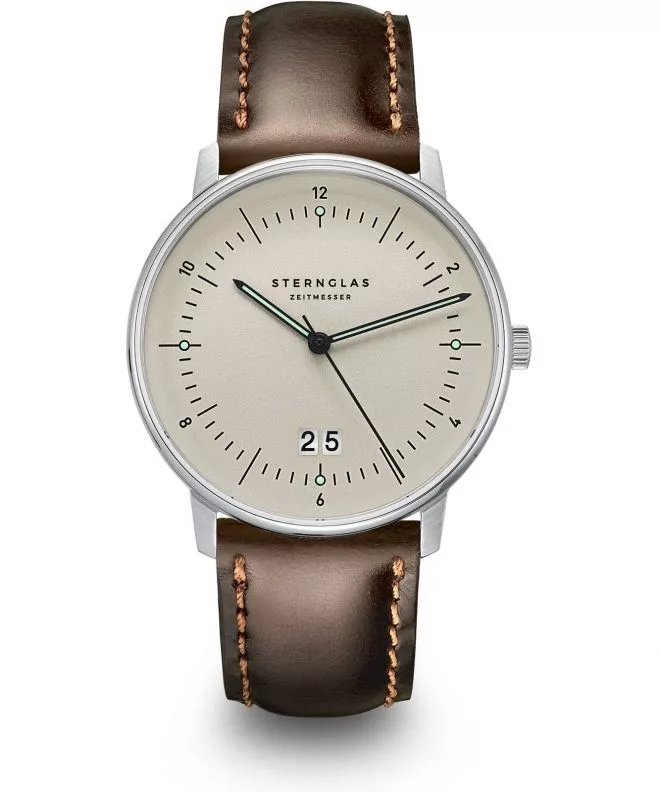 Hodinky pánske Sternglas Naos Big Date Alabaster S01-NAG26-BR03