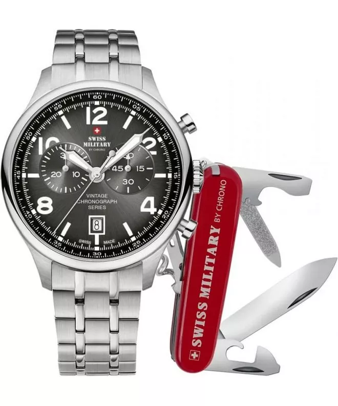 Hodinky pánske Swiss Military by Chrono Vintage Chronograph SET SM30192.01