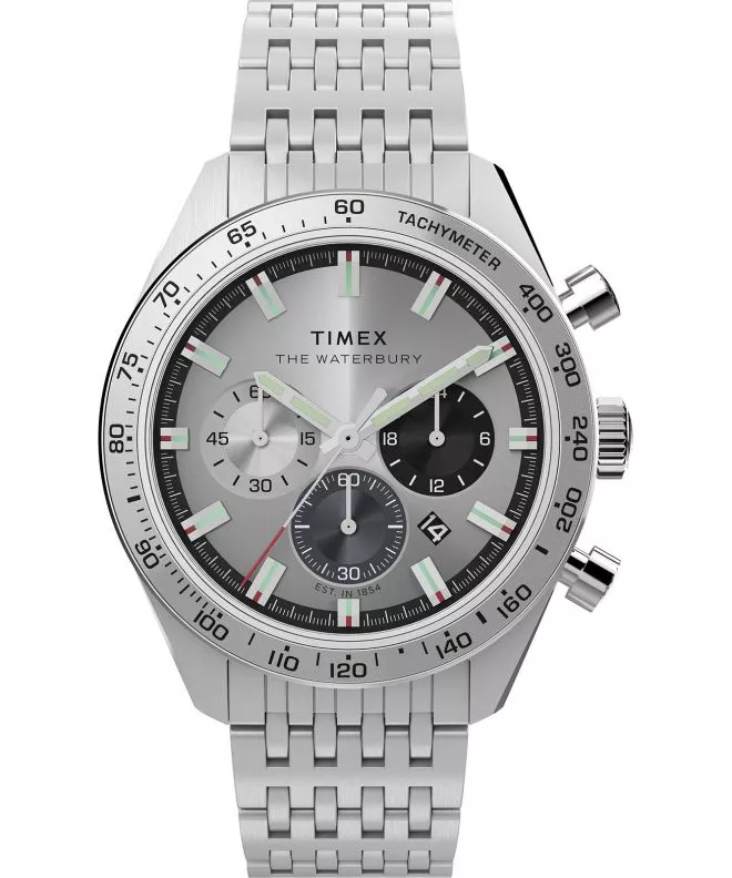 Hodinky pánske Timex Waterbury Traditional Chronograph 41Mm Stainless Steel Bracelet Chronograph TW2Y18700