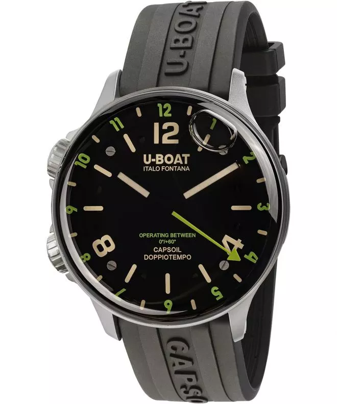 Hodinky pánske U-Boat Capsoil Doppiotempo 45mm SS Green Rehaut 8838/B