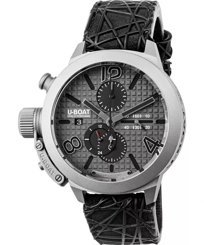 Hodinky pánske U-Boat Classico 45 Titanium Tungsten Gray Chronograph Automatic Limited Edition 3002