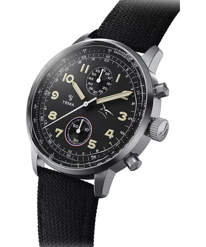 Hodinky pánske Yema Flygraf Bi-Compax French Air Force Chronograph YMHF1582AA-AA